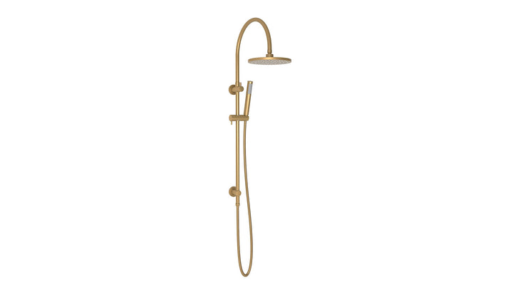 Soul Slimline Gooseneck Shower Set - Brushed Brass