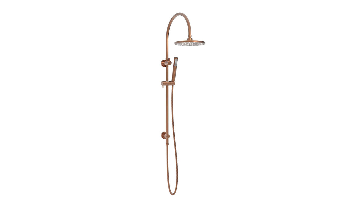 Soul Slimline Gooseneck Shower Set - Brushed Copper