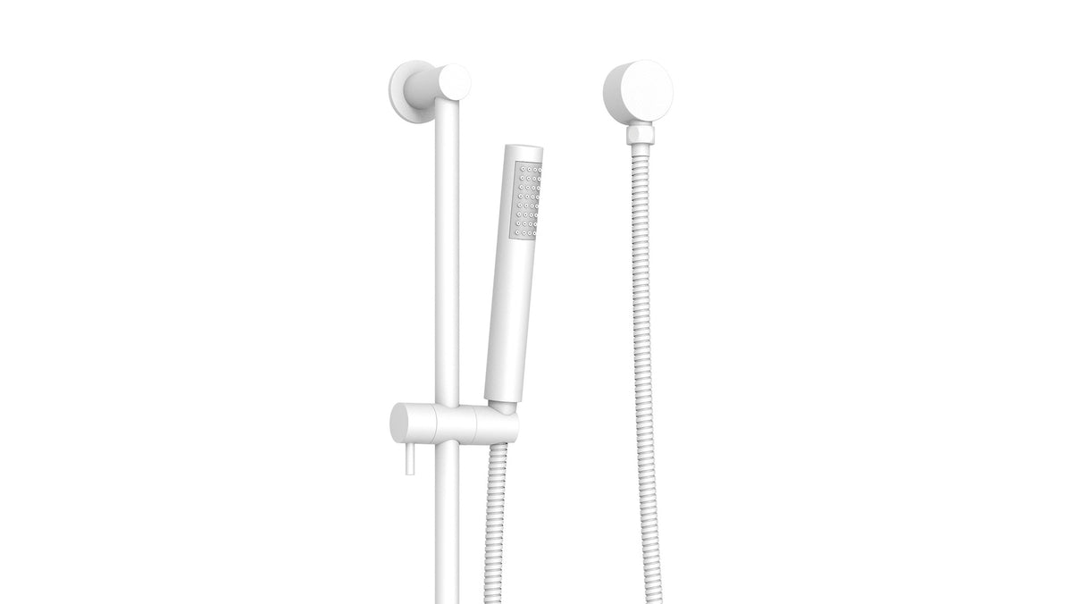 Soul Slimline Hand Shower on Rail - Matte White