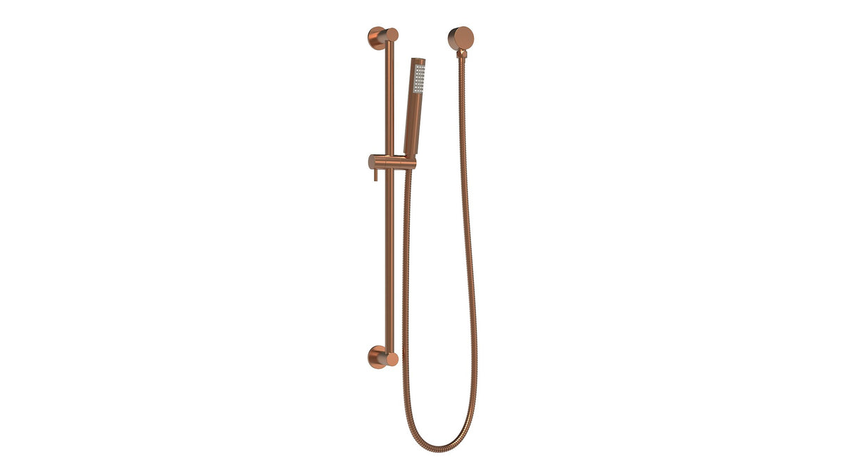Soul Slimline Hand Shower on Rail - Brushed Copper