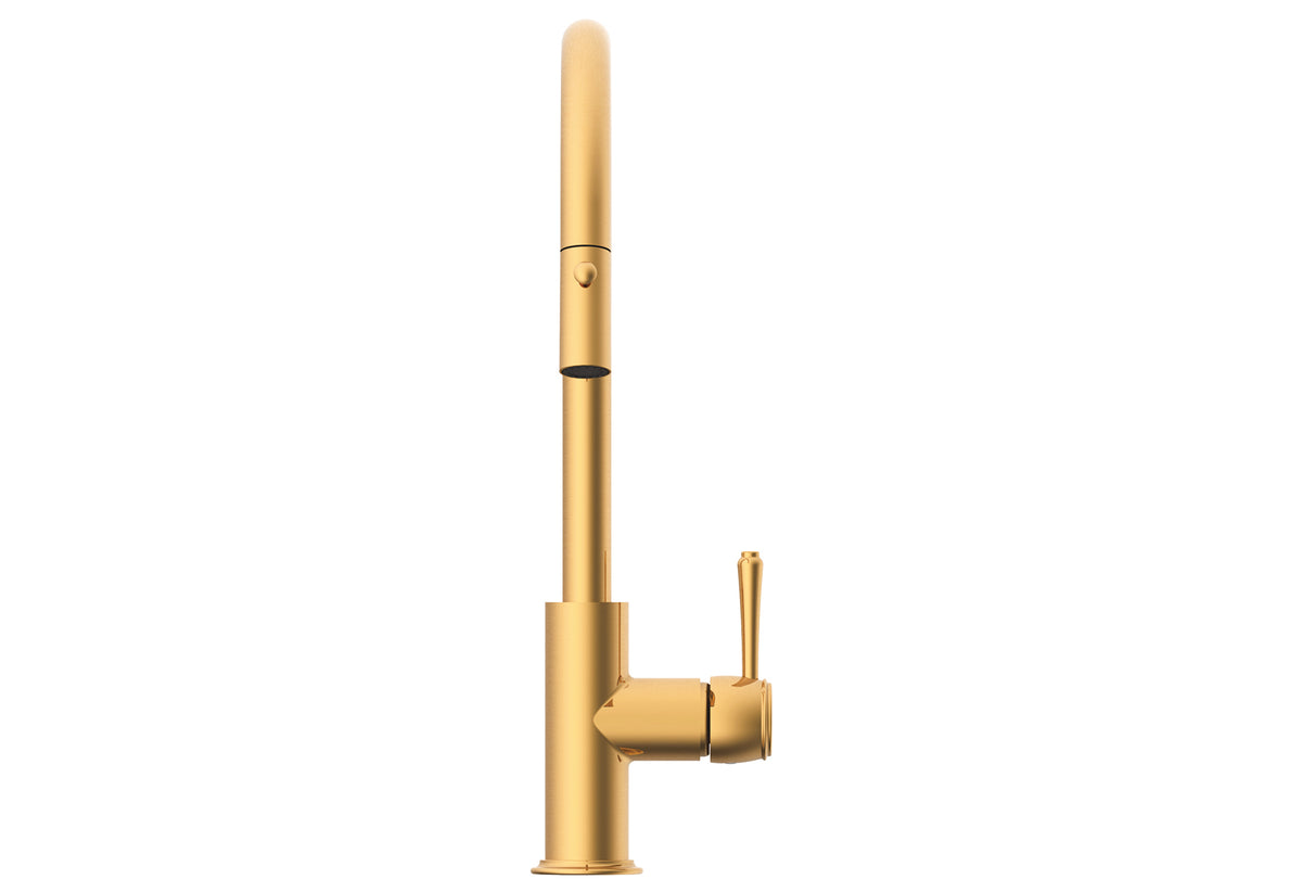 Eternal Pull Out Kitchen Mixer - Brushed Brass