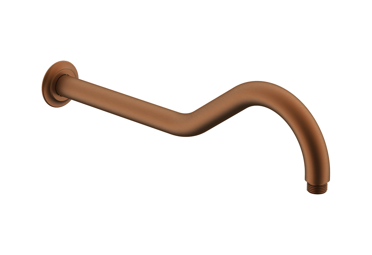 Eternal Shower Arm 400mm - Brushed Copper
