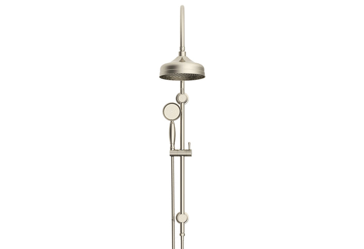 Eternal Gooseneck Twin Shower Set - Brushed Nickel