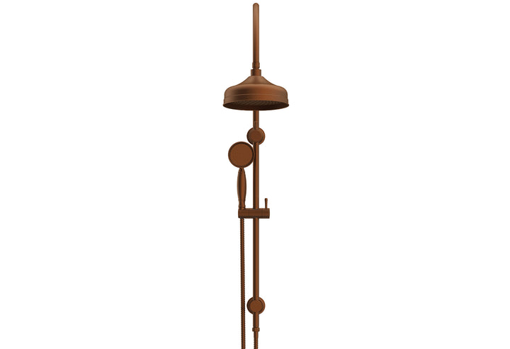 Eternal Gooseneck Twin Shower Set - Brushed Copper
