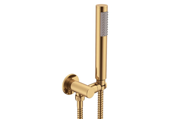 Soul Slimline Hand Shower on Hook - Brushed Brass