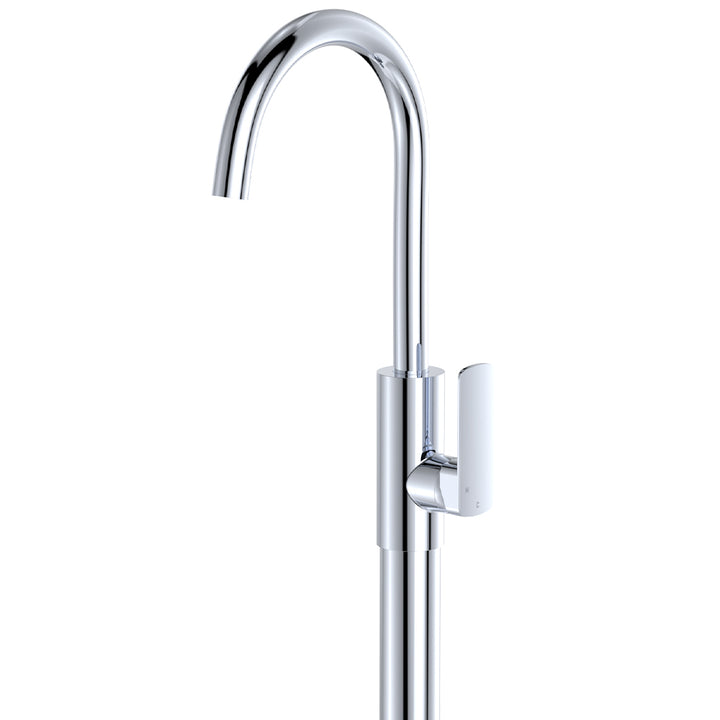 Tono Floor Mounted Basin/Bath Mixer - Chrome