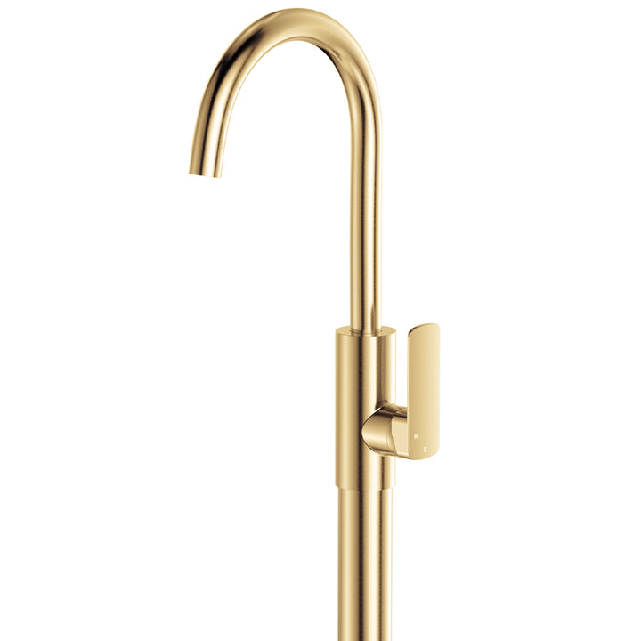 Tono Floor Mounted Basin/Bath Mixer - Urban Brass