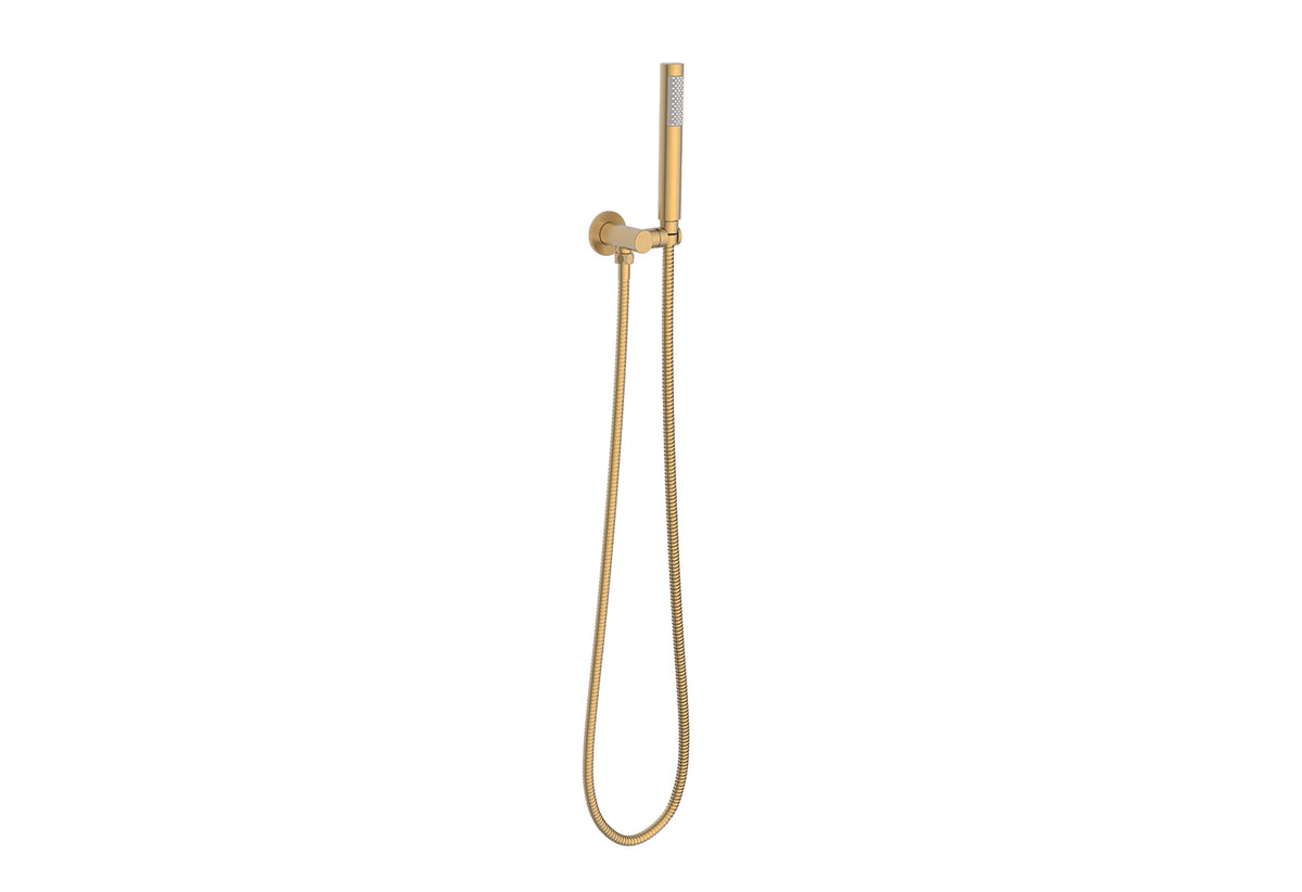 Soul Slimline Hand Shower on Hook - Brushed Brass