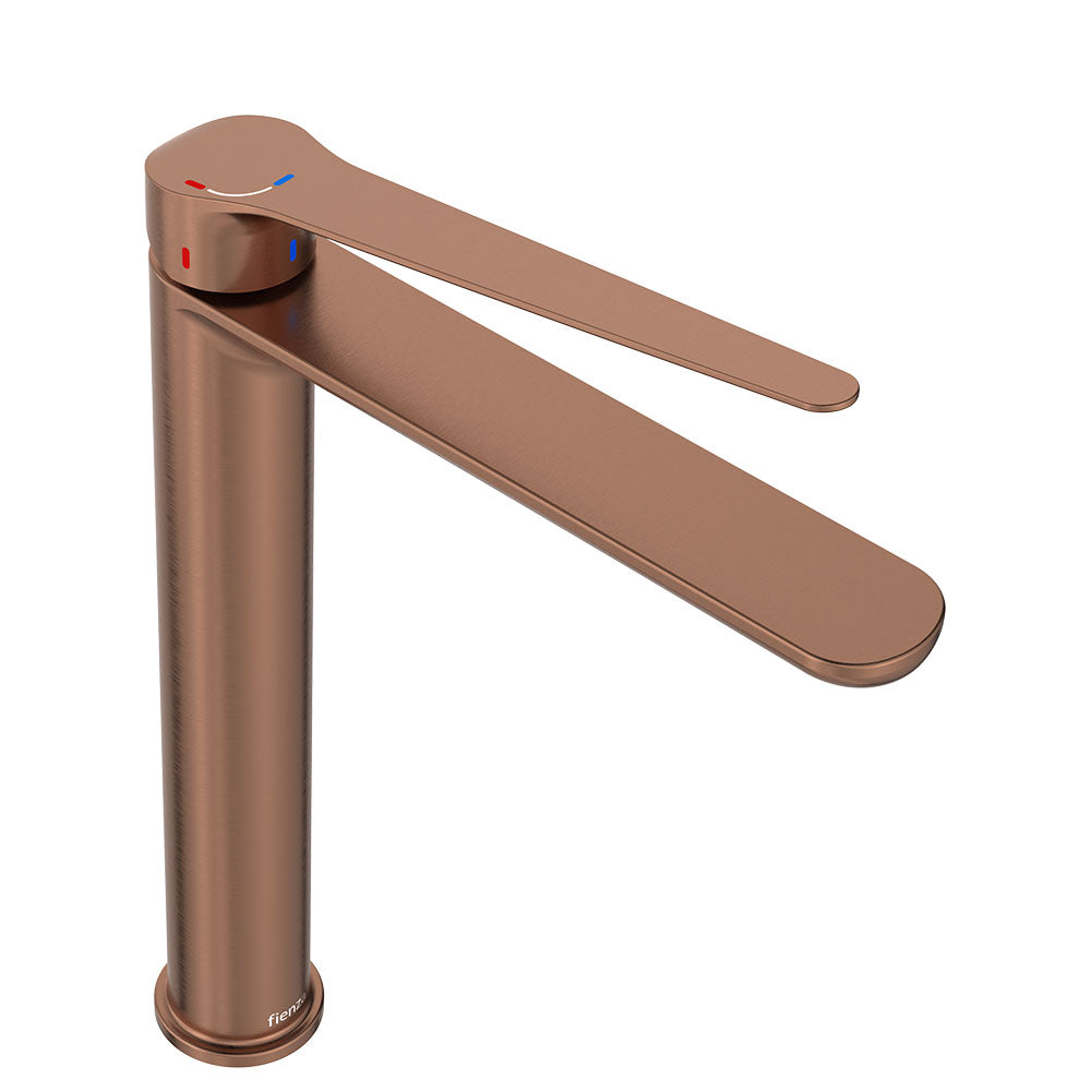 Empire Care Cold Start Tall Basin Mixer - Brushed Copper