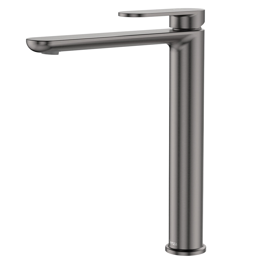 Empire Slim Cold Start Tall Basin Mixer - Gun Metal