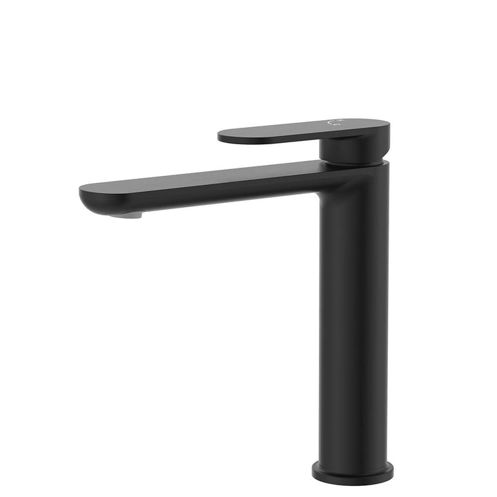 Empire Slim Cold Start Medium Basin Mixer - Matte Black
