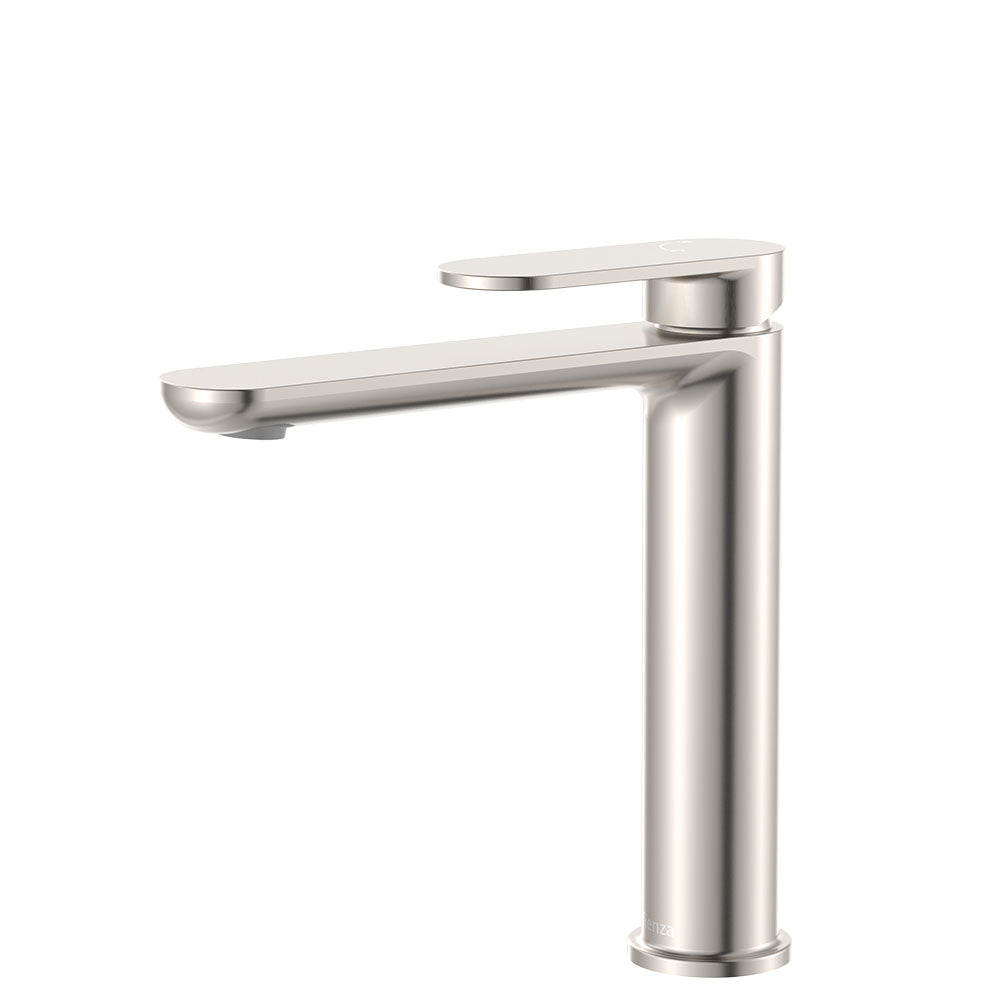 Empire Slim Cold Start Medium Basin Mixer - Brushed Nickel