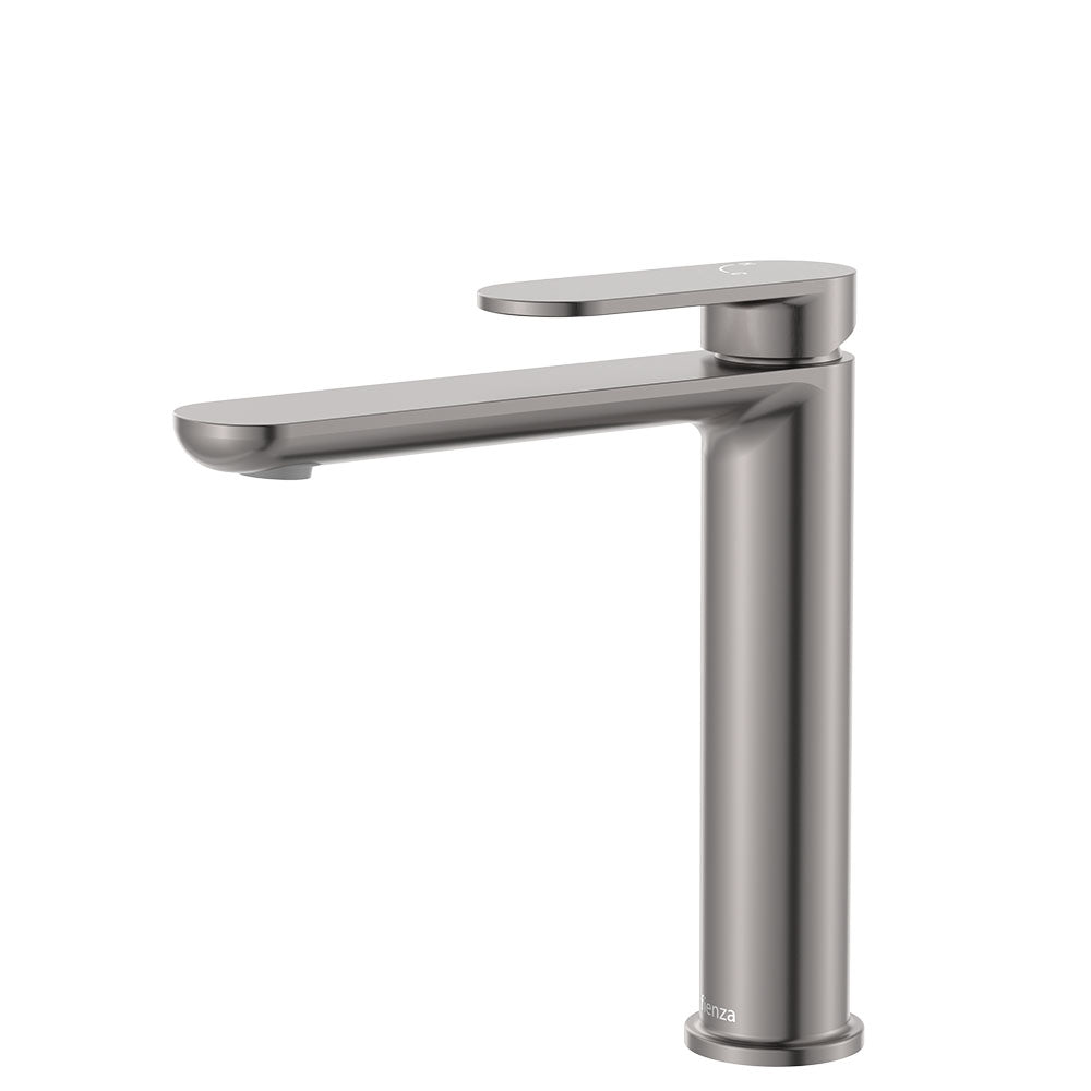 Empire Slim Cold Start Medium Basin Mixer - Gun Metal