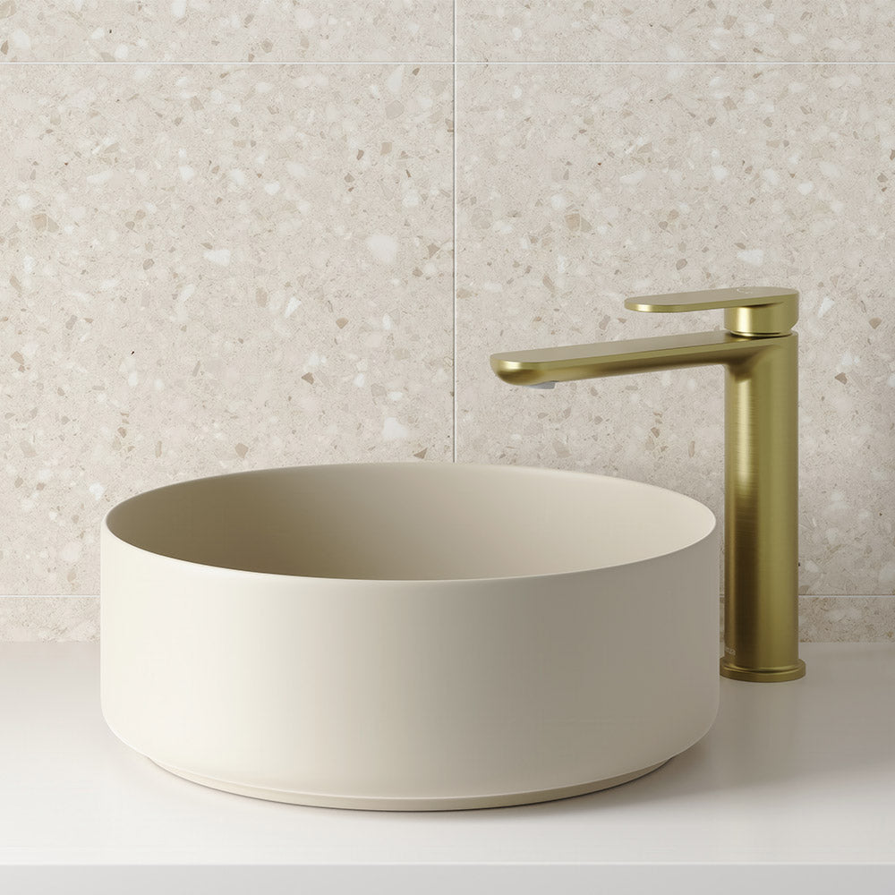 Empire Slim Cold Start Medium Basin Mixer - Urban Brass