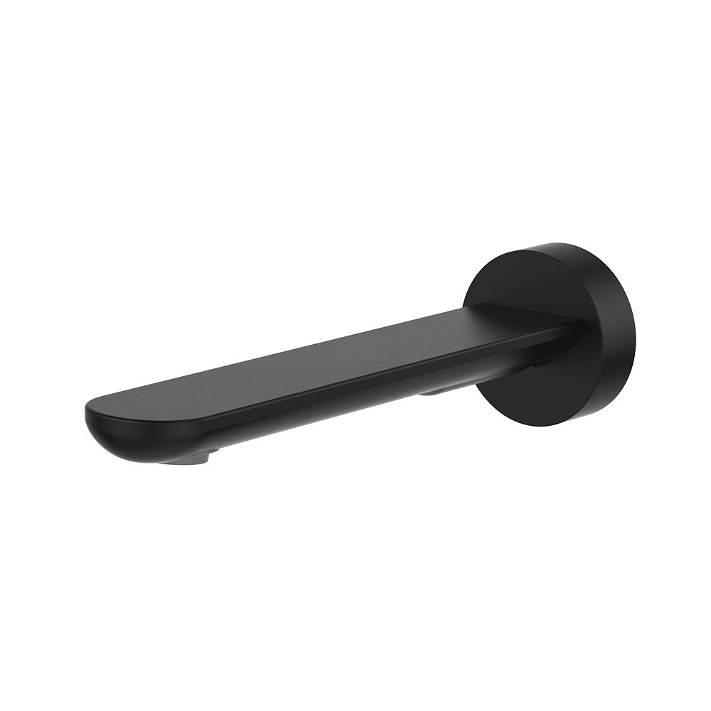 Empire Slim Basin/Bath Outlet, Round Plate, 180mm - Matte Black