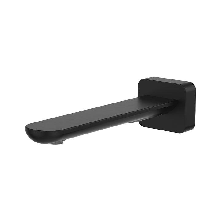 Empire Slim Basin/Bath Outlet, Square Plate, 180mm - Matte Black