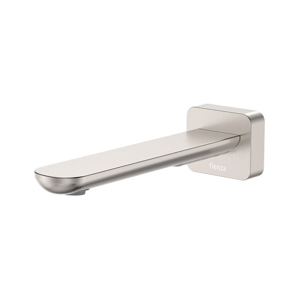 Empire Slim Basin/Bath Outlet, Square Plate, 180mm - Brushed Nickel