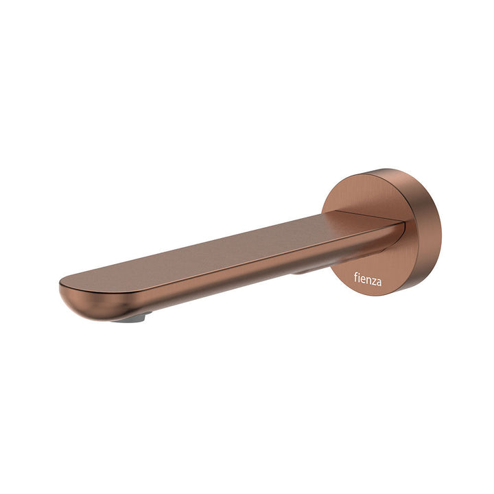 Empire Slim Basin/Bath Outlet, Round Plate, 180mm - Brushed Copper