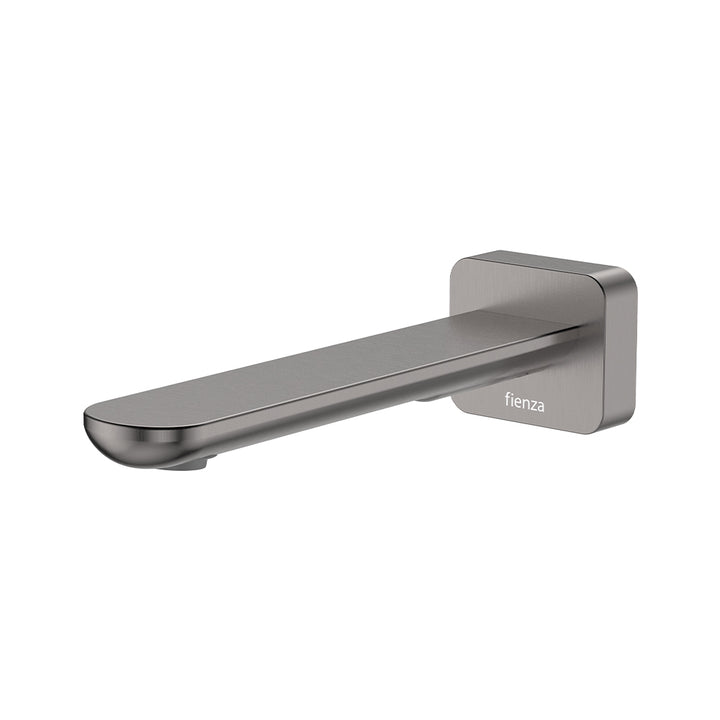 Empire Slim Basin/Bath Outlet, Square Plate, 180mm - Gun Metal