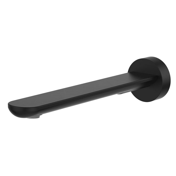 Empire Slim Basin/Bath Outlet, Round Plate, 220mm - Matte Black