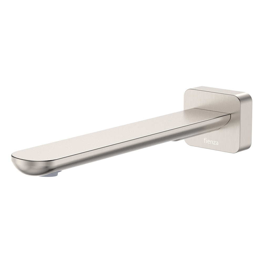 Empire Slim Basin/Bath Outlet, Square Plate, 220mm - Brushed Nickel