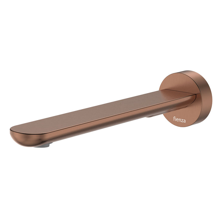 Empire Slim Basin/Bath Outlet, Round Plate, 220mm - Brushed Copper