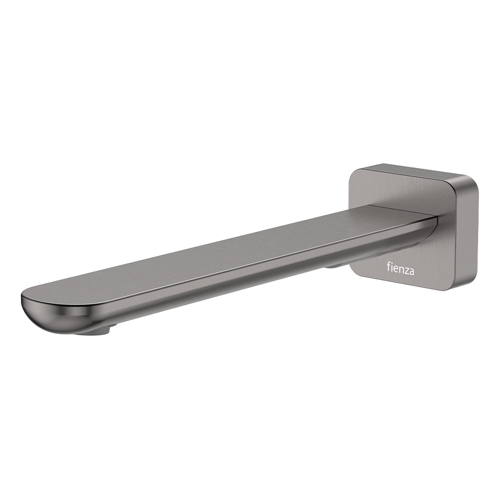 Empire Slim Basin/Bath Outlet, Square Plate, 220mm - Gun Metal