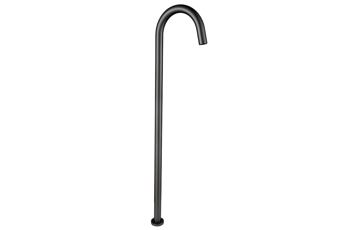 Bloom Floor Bath Spout - Brushed Gunmetal