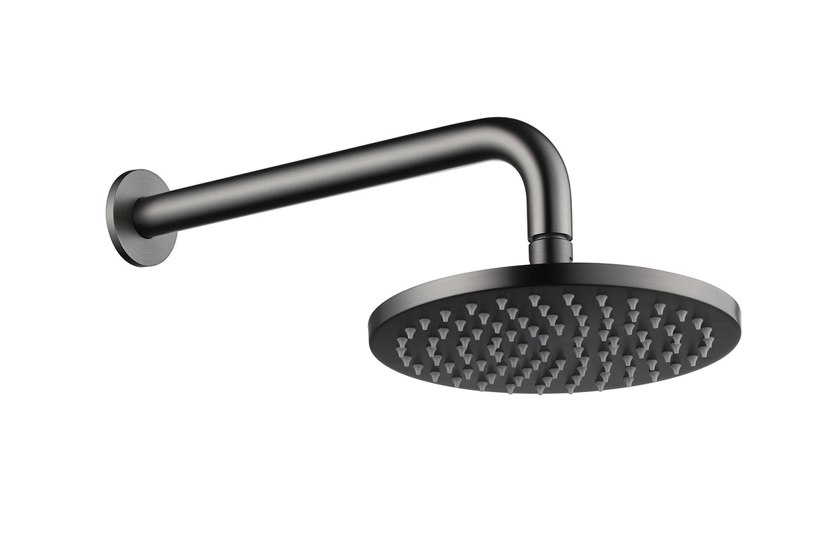Bloom Shower Rose &amp; Arm - Brushed Gunmetal