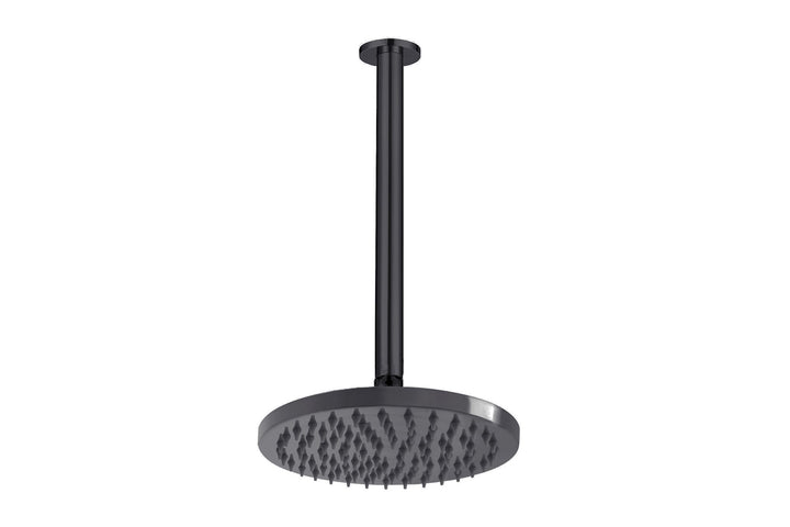 Bloom Shower Rose 200mm and Shower Dropper 300mm - Brushed Gunmetal