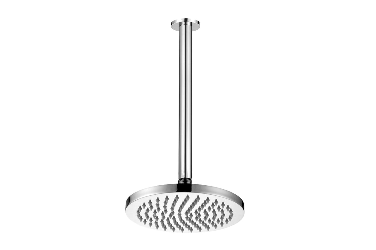 Bloom Shower Rose 200mm and Shower Dropper 300mm - Chrome