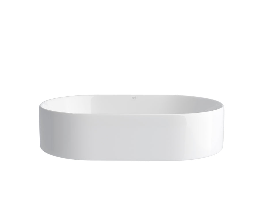 Quay Oval 500x330x120 Gloss White Basin