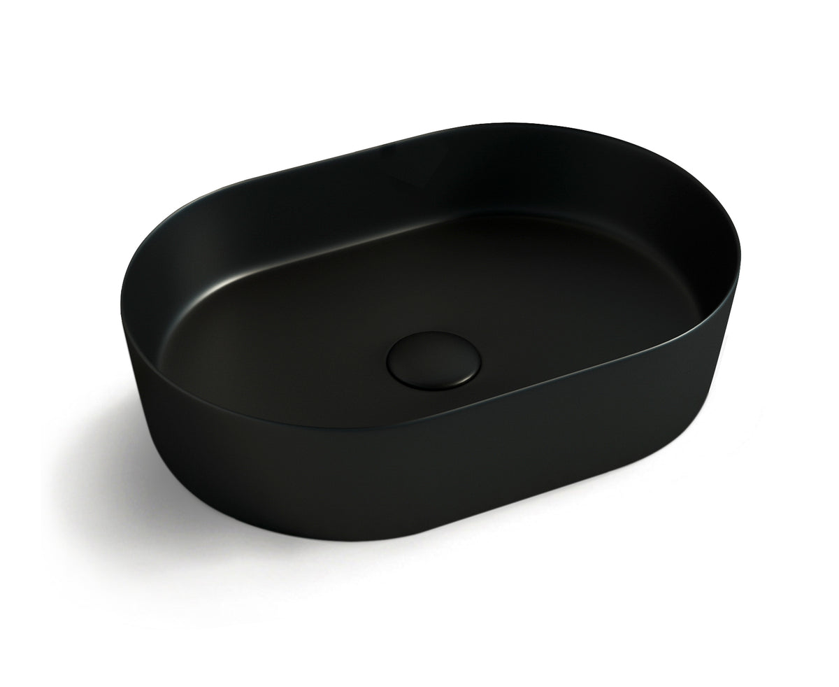 Quay Oval 500x330x120 Matte Black Basin
