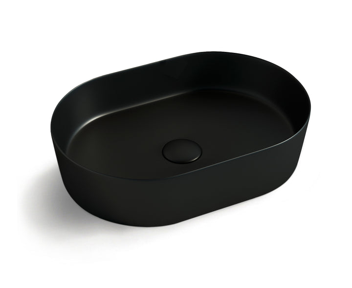 Quay Oval 500x330x120 Matte Black Basin