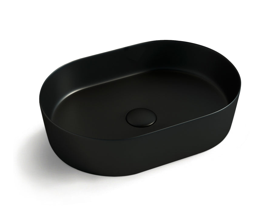 Quay Oval 500x330x120 Matte Black Basin