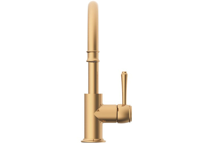 Eternal Gooseneck Basin Mixer - Brushed Brass