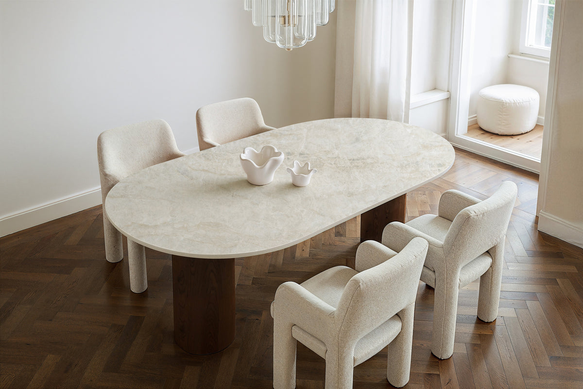 Dekton Nara in a dining table