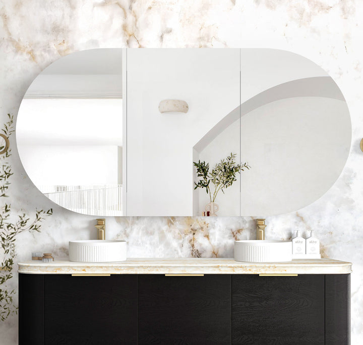 Bondi 1800x900 Black Oak Shaving Cabinet