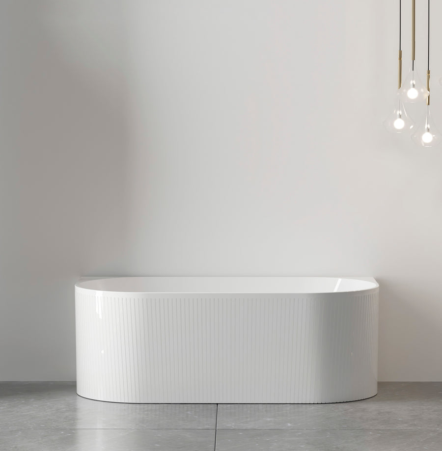 Attica Noosa Fluted 1700 Gloss White BTW Multi-fit Bath