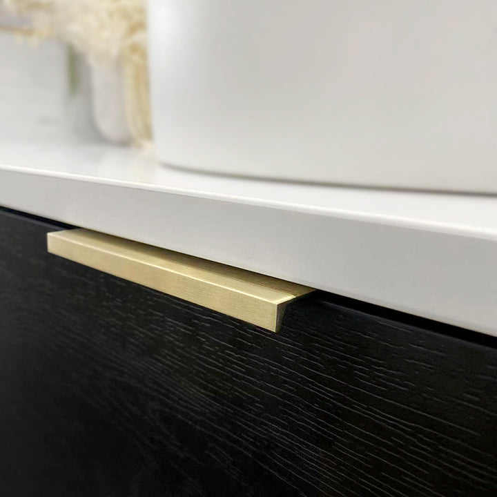 Bondi 1200mm Black Oak Wall Hung Curve Vanity