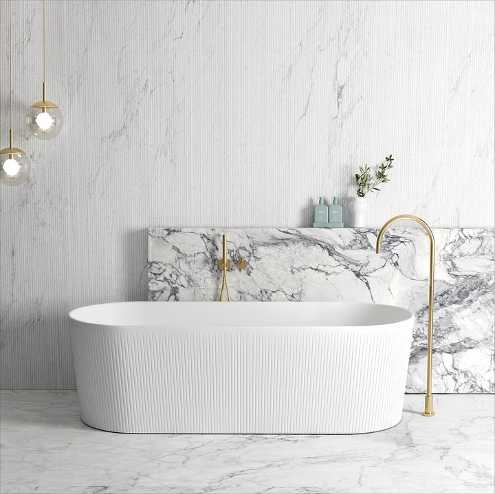 Attica Noosa Fluted 1700 Matte White Bath