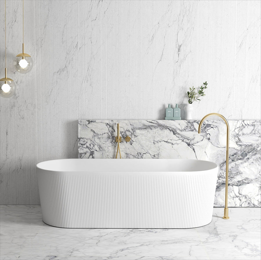 Attica Noosa Fluted 1700 Matte White Bath