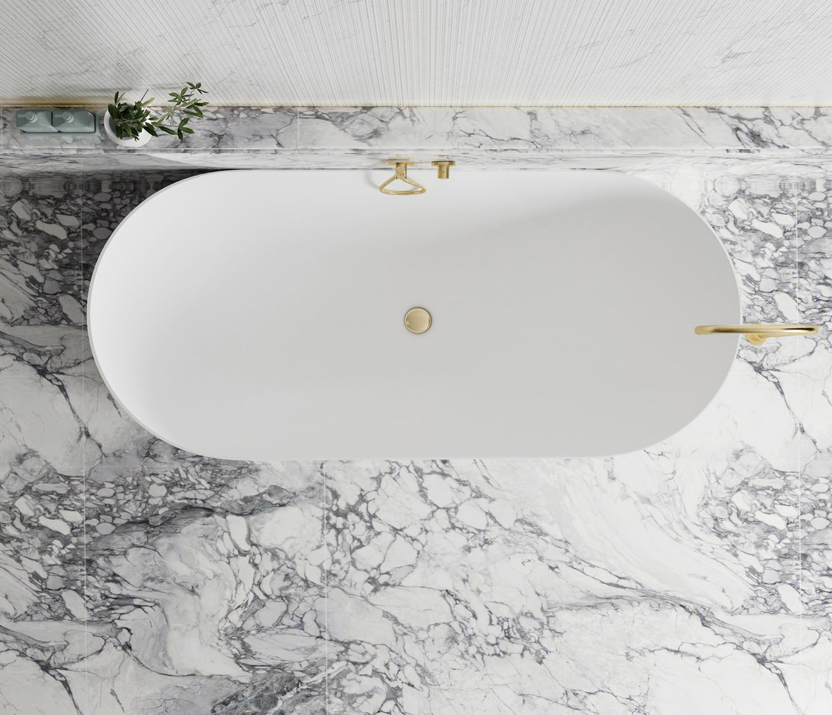 Attica Noosa Fluted 1700 Matte White Bath