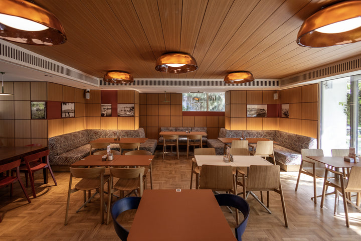 Umber Dekton 8mm in a hospitality setting