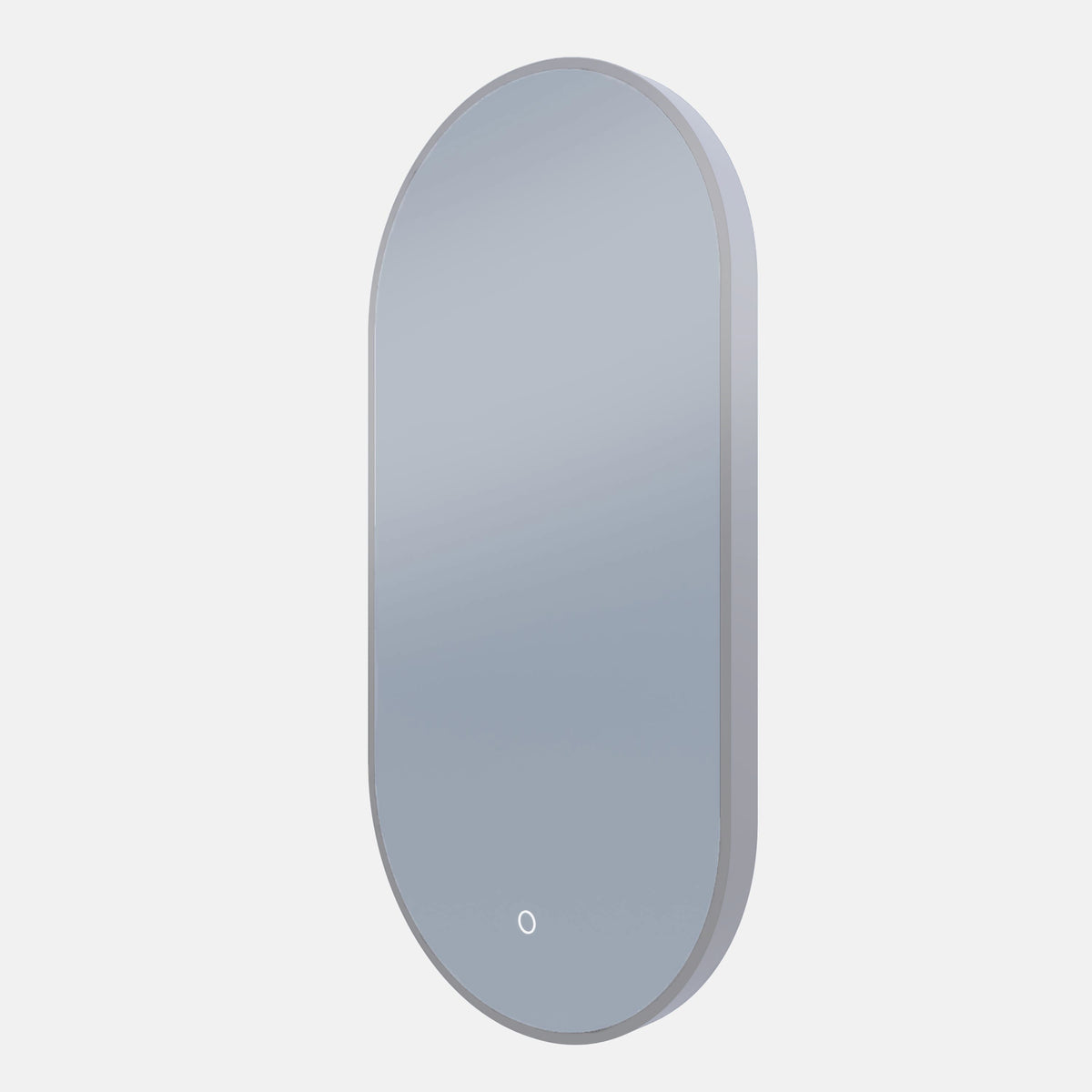 Framed O Series Oval LED Mirror Brits Nickel