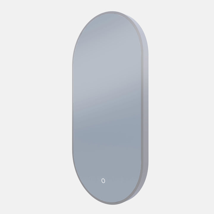 Framed O Series Oval LED Mirror Brits Nickel