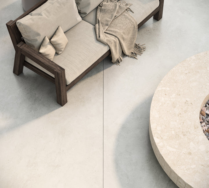 Dekton Sandik in an outdoor area, close-up