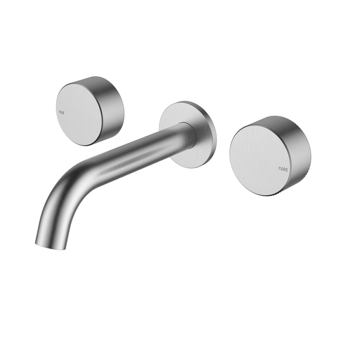 Hali 1/4 Turn C/D Wall Basin Set - Brushed Nickel