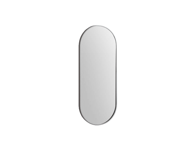 Modern Oblong Mirror with Portable Magnifier Brits Nickel detail view 4