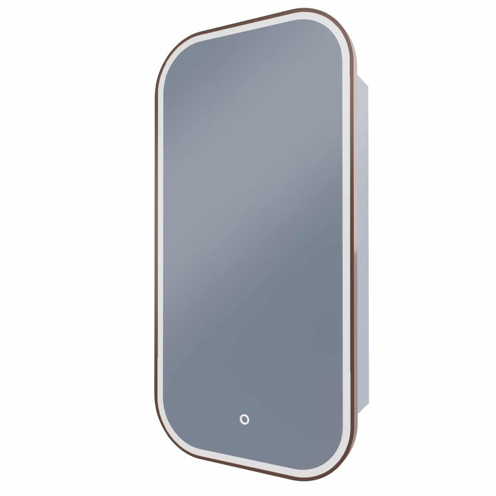 Piazza LED Rectangle Shaving Cabinet Cuban Bronze product view 2